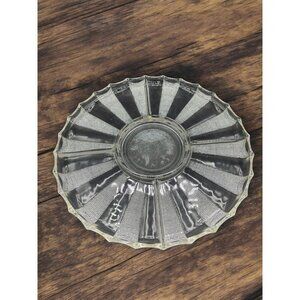 Vintage Jeanette Glass Co. Crystal Dewdrop Divided Serving Platter Relish Tray